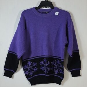 Capello vintage  knit wool frost print Pullover